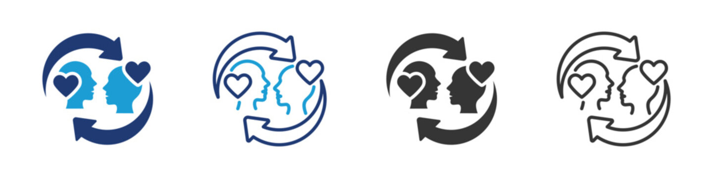 Empathy icon set collection multi-style.