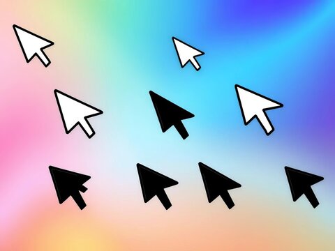 Black arrow icons set cursor icon mouse click cursor collection, icon, digital