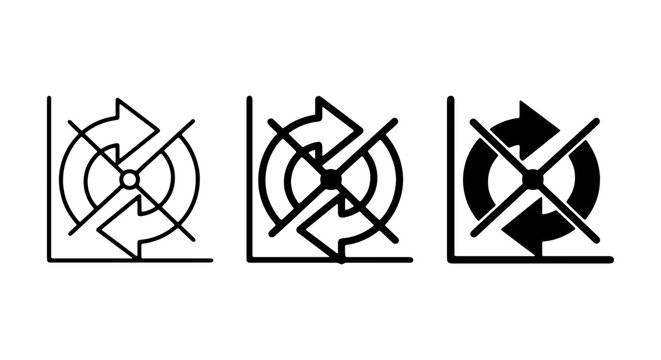 Recycle Symbol Icons, Circular Arrows, No Waste Graphics, Sustainability Vector Set