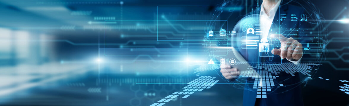 Legal officer hand hold tablet and safely touch data privacy settings. Ensuring compliance with global regulations and user protection. Keeping sensitive information secure every day.