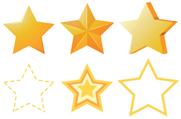 Naklejka premium set of golden stars