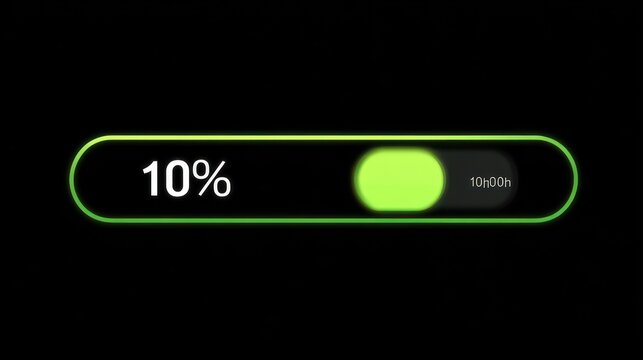 Digital progress bar low percentage