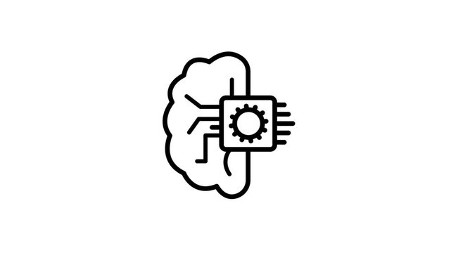 Machine learning icon looping animation