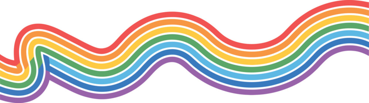 Rainbow striped colorful frame border paint splatter background vector illustration