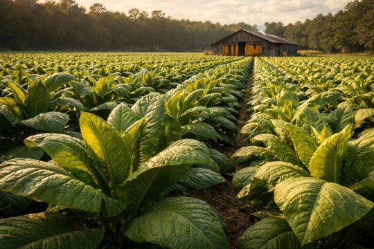 Flue Cured tobacco in pristine condition cultivated in a sucker free field with expectations of high market demand