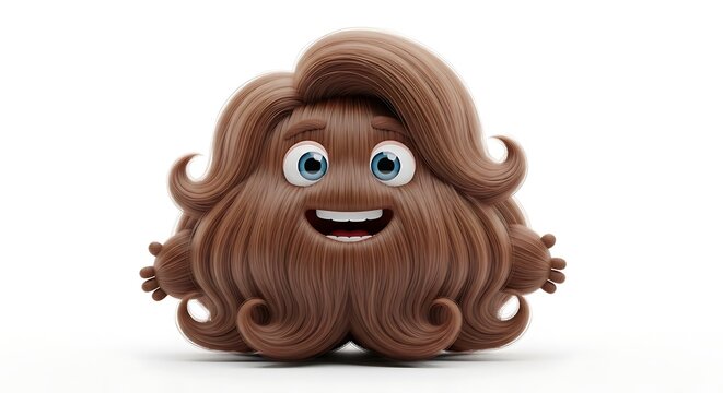Brown chocolate candy with smiling face.