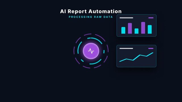 AI Report Automation Processing Raw Data for Business Analytics and Technology