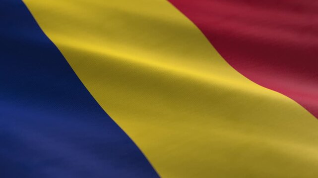 Romania - waving flag loop