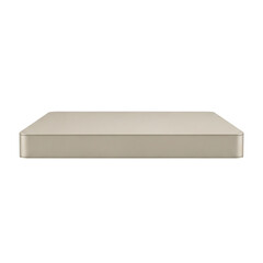 Fototapeta premium Beige external hard disk drive isolated on a transparent background