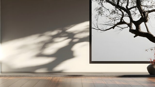 Minimal Interior Window Shadow Landscape