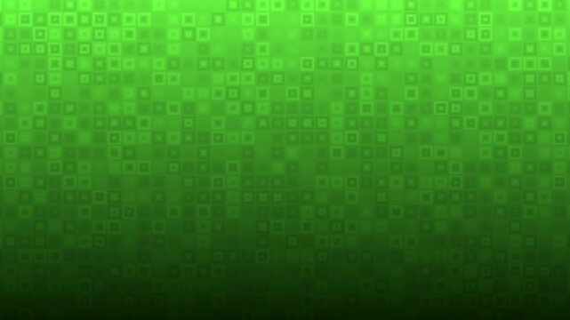 Abstract green behongo gradient background animation featuring multiple square variations arranged in a soft geometric pattern.