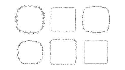 Collection of hand drawn plant symbols for architectural landscape and site plan view. © Sara Studio