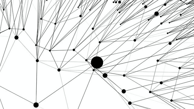 Black line network abstract background for technology websites, CGI