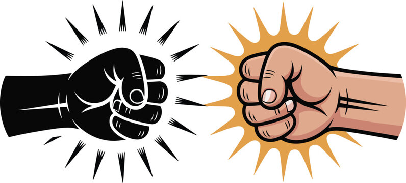 Knock icon, human hand knocking gesture with impact lines representing door knock entry request alert notification and communication signal in clean vector design.