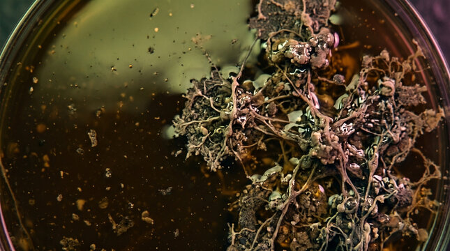 Microscopic Gut Microbiome Ecosystem with Bacteria Cultures
