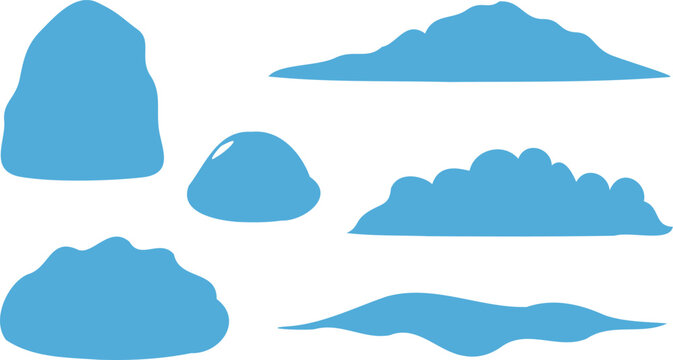Clouds vector collection. Cloud computing pack. Clouds collection. Cloud shapes pack. Vector. Transparent EPS version.
