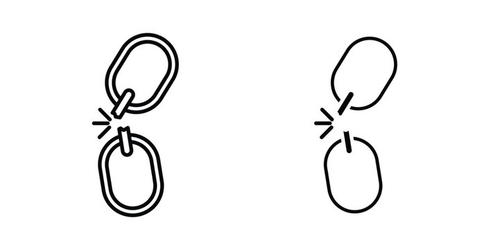 Weakness icon simple illustration set. Black and white icons