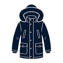 winter parka jacket vector illustration © Desi