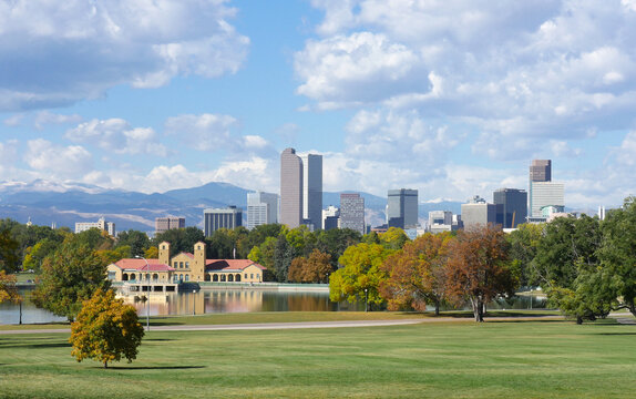 Downtown Denver on a Partly Cloudy Day