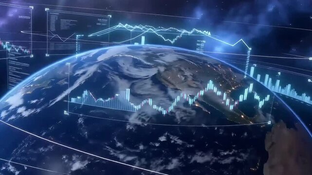 global business concept intro animation