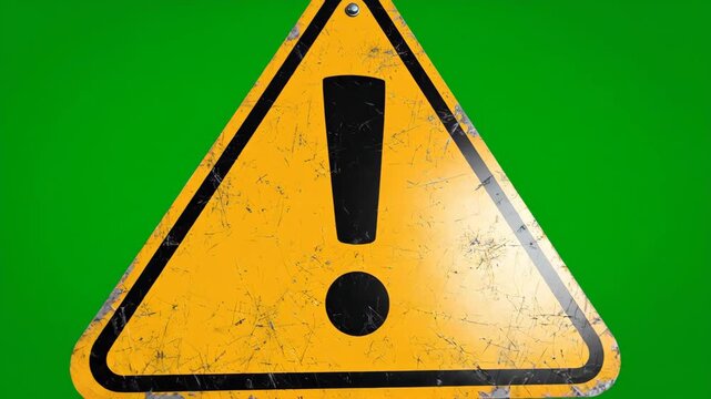 Yellow Warning Sign Exclamation Mark Danger Alert Symbol.