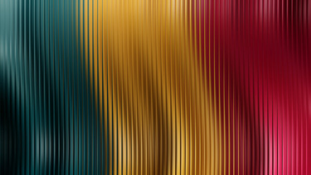 Juneteenth celebration colors in flowing textured glass abstract during evening light with copy space for design elements