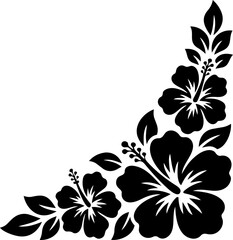 Obraz premium Elegant Floral Corner Border Design with Botanical Flourishes