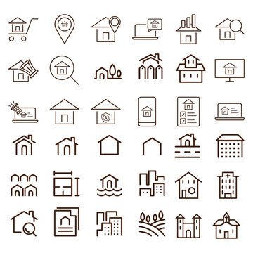 Property And Housing Vector Icons