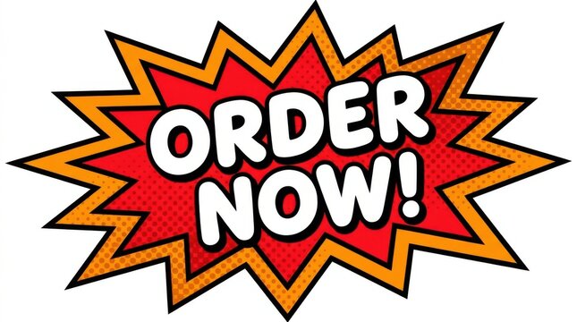 Comic Style Order Now Promotion Banner