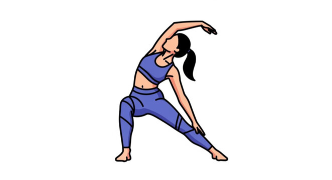 Woman in yoga pose stretching.