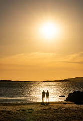 Fototapeta premium sunset at Rhosneigr beach isle of Anglesey 