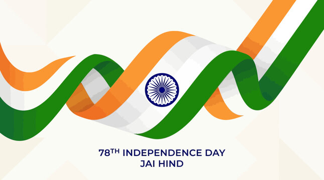 Indian flag celebrating 78th independence day, suitable for patriotic designs, educational materials, national holidays, and cultural celebrations.