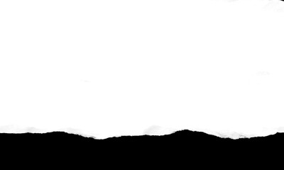Fototapeta premium Torn paper edge with ripped fragments, white background texture
