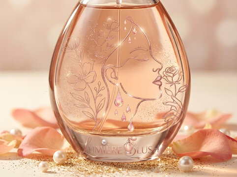 The brand is made up of a minimalist feminine profile in shades of blush pink and rose gold (1)