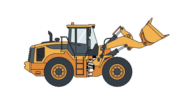Yellow Front End Loader - Heavy Construction Equipment