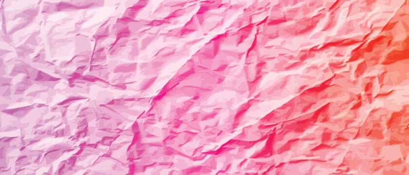 Pink crumpled paper texture background with soft pink paint pattern and grunge surface design