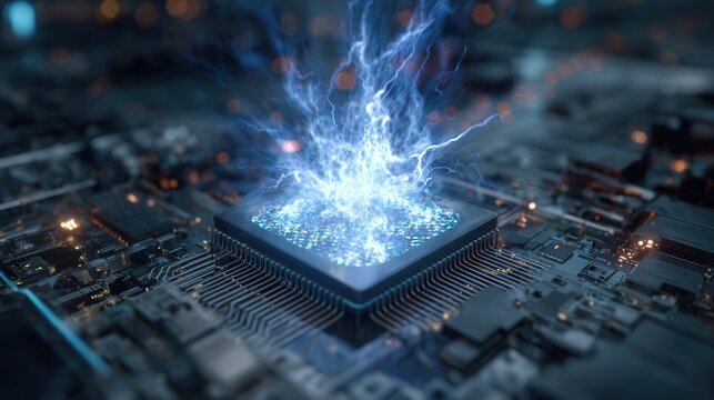 Central processing unit with electric energy discharge in dark