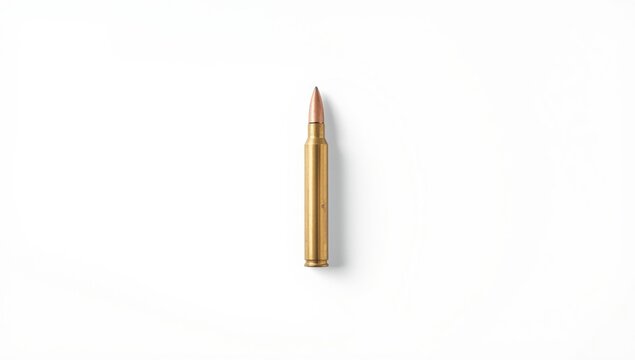 545 ammunition cartridge featuring classic bullet type on clear white background demonstrating design features