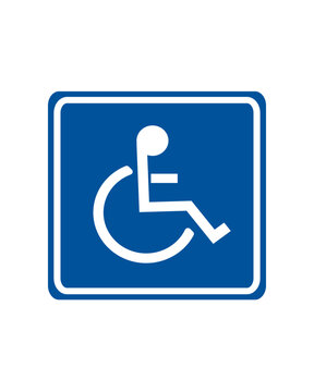 Disabled handicap symbol, wheelchair sign. Disabled handicap symbol. wheelchair blue sign vector SVG