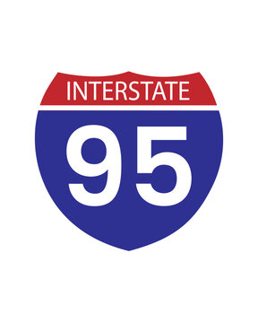  Interstate 95 logo sign vector SVG