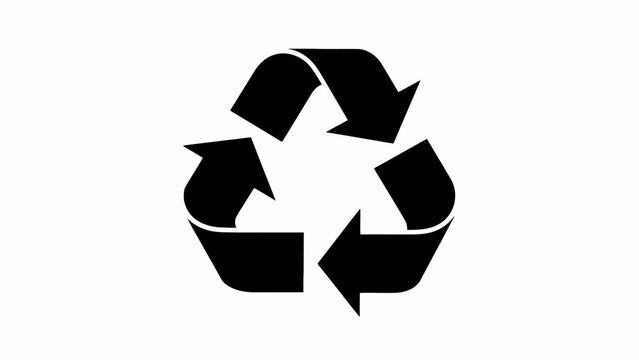 Environment Day Recycling symbol, eco friendly icon, black recycle sign, environmental logo isolated on White Background vector eps silhouette
