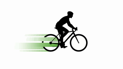 Fototapeta premium Environment Day Cycling, bicycle, bike, rider, motion, speed, athletic, fitness, vector icon isolated on White Background vector eps silhouette