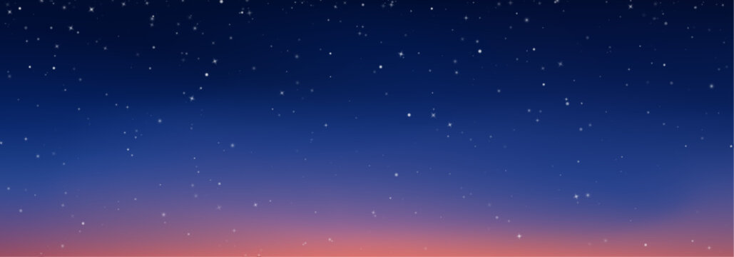 Cosmic galaxy background with bright stars and colorful nebula formations. Deep space illustration creates a beautiful celestial panorama. PNG asset.