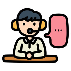 Fototapeta premium commentator illustration