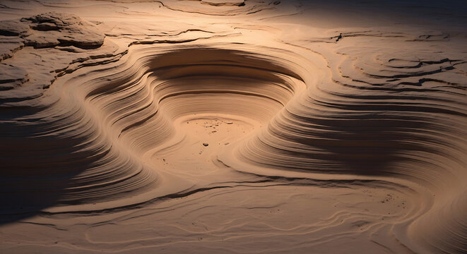 sand dunes desert landscape with ripple patterns