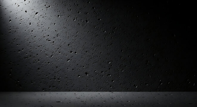 dark gray concrete wall with spotlight and shadows