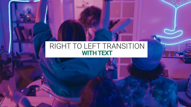 Wipe Transition with Text Right to Left