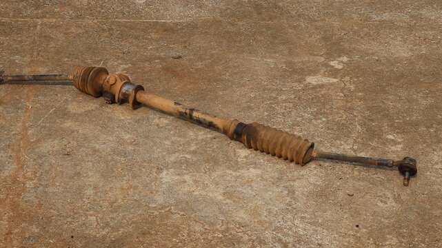 Steering tie rod is a part of automobile find its uses in the steering mechanism of a car in rusty condition