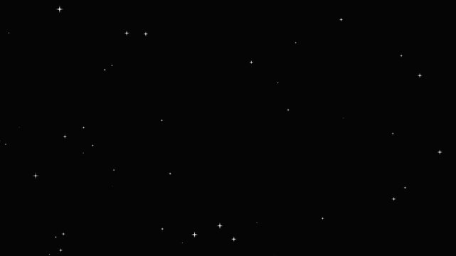 Twinkle stars background animation effect festive holiday decoration.shiny glowing stars, fairy twinkle stars on black screen, 4k sparkle animation.Twinkling stars glow and sparkle on black background