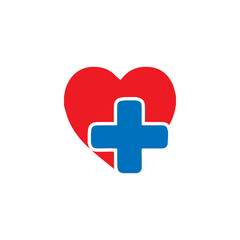 Fototapeta premium Medical Healthcare Logo Design, clinic logo, Medical Cross Line Symbol, Health care cardio prevention logo, medical, healthcare and pharmacy icons, medical sign, doctors sign